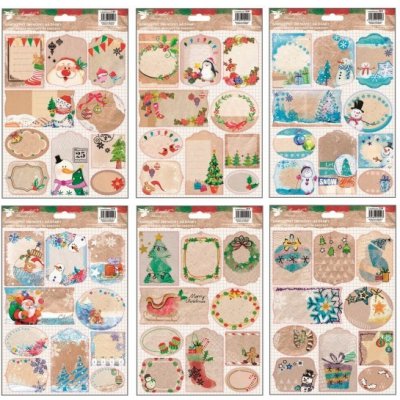 Anděl Samolepicí jmenovky na dárky - přírodní - 10 ks - 219 – Zboží Dáma