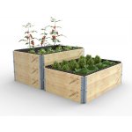 Benco Vyvýšený záhon dřevěný 120 x 60 x 20 cm přírodní smrkové dřevo – Sleviste.cz