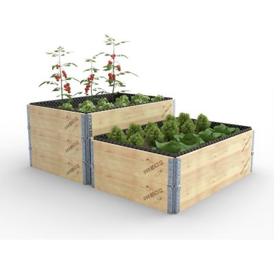 Benco Vyvýšený záhon dřevěný 120 x 60 x 20 cm přírodní smrkové dřevo – Sleviste.cz