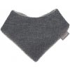 Dětská šálya Sterntaler šátek na krk zimní oboustranný s nepromokavou folií šedý vaflový vzor 4102200