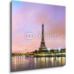 Skleněný obraz 1D - 50 x 50 cm - Paris cityscape with Eiffel tower Pařížské panoráma s Eiffelovou věží – Hledejceny.cz