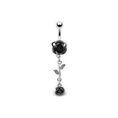Šperky4U piercing do pupíku růžička WP01060-K – Zboží Mobilmania