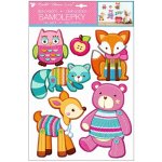 Room Decor 10274 Dětská samolepicí 3D dekorace na stěnu lesní zvířátka ( 35 x 27 cm ) – Hledejceny.cz