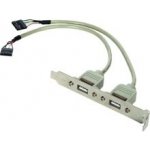 Záslepka s 2x USB 2.0 porty - zadní do case CCUSBRECEPTACLE – Zboží Živě