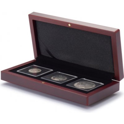 LEUCHTTURM QUADRUM Etue VOLTERRA na mince v bublinkách mahagonové Počet kapes 3 – Zboží Mobilmania