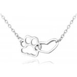 Minet Stříbrný tlapka se srdíčkem JMAN0246SN45 – Zboží Dáma