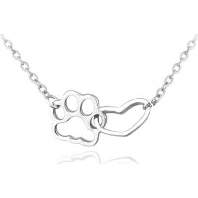 Minet Stříbrný tlapka se srdíčkem JMAN0246SN45 – Zboží Dáma