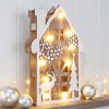 Vánoční osvětlení Haushalt international LED Dřevěná dekorace Zimní domek
