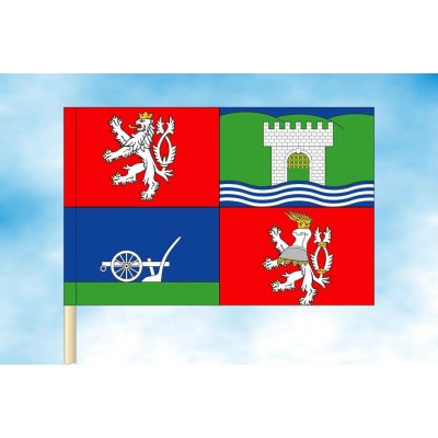 LIBEA, s.r.o. Vlajka Ústeckého kraje Rozměr: 30×45 cm, Uchycení: Návlek na žerď – Hledejceny.cz