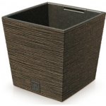 PROSPERPLAST Květináč FURU SQUARE LOW ECO WOOD 24 cm káva – Hledejceny.cz