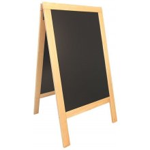Noble Class Nabídková stojanová tabule SANDWICH 135 x 70 cm, přírodní dřevo
