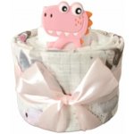 Brumlík plenkový mini dort Dinosauřík růžová – Zboží Dáma