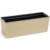 Květináč a truhlík LAMELA Truhlík BEGONIA 560x119x190mm rattan capuccino