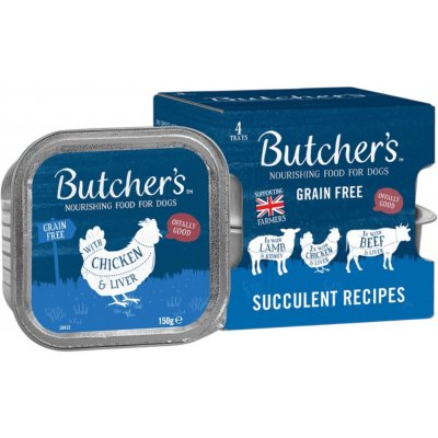 Butcher's Dog Original hovězí kuřecí a jehněčí 4 x 150 g – Zboží Mobilmania