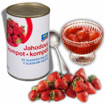 Aro Jahodový Kompot ve sladkém nálevu 425 ml – Zboží Dáma