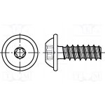 BOSSARD 3205515 Vrut; pro plasty; s límcem; 4x10; Hlava: kulatá; Torx®; TX20; ocel – Hledejceny.cz