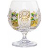 Sklenice Zlatá broušená sklenice na koňak Royal Crystal 6 x 250 ml