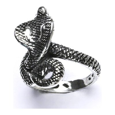 Čištín Stříbrný s patinou kobra ve tvaru kobry T 227 – Zboží Mobilmania