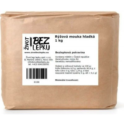 Život bez lepku Rýžová mouka hladká 1 kg – Sleviste.cz