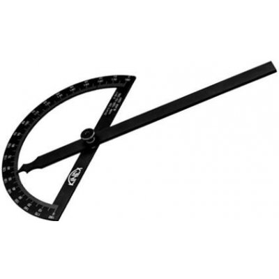 K-MET 1089 úhloměr obloukový 250 x 400mm 0-180° Black Coat KI1089-02-250 – HobbyKompas.cz