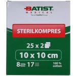 STERILKOMPRES gáza 8vr.17n. 10 x 10 cm 25x2ks – Hledejceny.cz