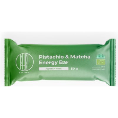 Energy BrainMax Pure Bar pistácie a matcha BIO 50 g – Zboží Dáma