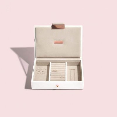 Stackers šperkovnice White Rose Gold Mini Lid bílá – Zboží Mobilmania