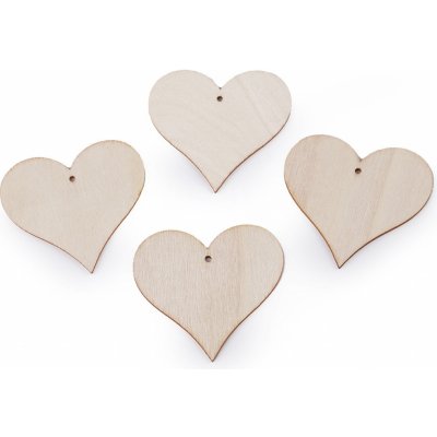 Prima-obchod Dřevěný květ srdce kapka k zavěšení domalování přírodní sv. srdce – Zbozi.Blesk.cz