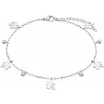 biju Řetízek na nohu s čtyřlístky a kuličkami 3002158 – Zboží Dáma