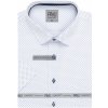 Pánská Košile AMJ Comfort fit košile s krátkým rukávem bílá s modrým vzorem