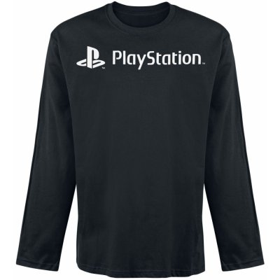 Playstation Logo Long černá tričko s dlouhým rukávem