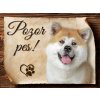 Autovýbava Sport hobby Cedulka Akita Inu II Pozor pes 20 x 15 cm