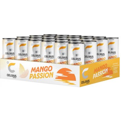 Celsius Energetický Nápoj Mango Passion Mango 24 x 355 ml – Zboží Mobilmania