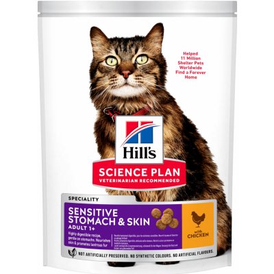 Hill's Science Plan Feline Adult Sensitive Stomach & Skin Chicken 0,3 kg – Sleviste.cz