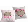 Dekorační polštář Halantex Oboustranný polštář kočička Pusheen motiv NAP time 40x40