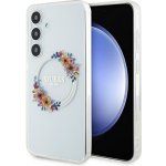 Guess Samsung Galaxy S24 Plus čiré HC MAGSAFE IML FLOWERS WREATH – Hledejceny.cz