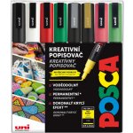 Uni Posca PC-3M sada 8ks vánoční tóny – Zboží Mobilmania