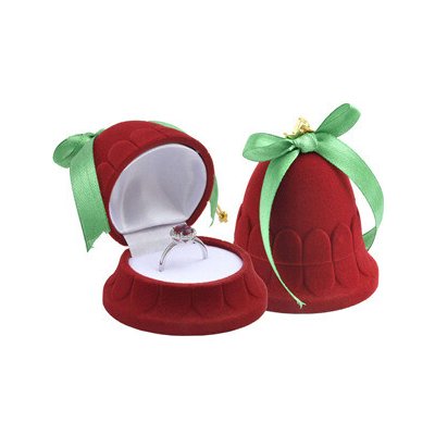 Šperky4U vánoční dárková krabička na prsten zvonek červený KR0590 – Hledejceny.cz