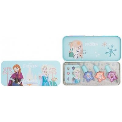 Lip Smacker Disney Frozen Nail Polish Tin odstín paletka barev : lak na nehty 3 x 4,25 ml + samolepky + plechová krabička – Zbozi.Blesk.cz