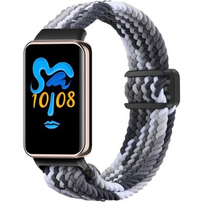 VSECHNONAMOBIL 111023 BRAIDED Nylonový řemínek pro Honor Band 10 / Honor Band 9 COLORFUL BLACK – Zboží Živě