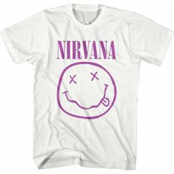 Nirvana Tričko Purple Happy Face white