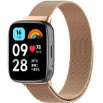 VSECHNONAMOBIL 86496 MILANESE Kovový řemínek pro Xiaomi Redmi Watch 3 Active růžovozlatý – Zboží Živě