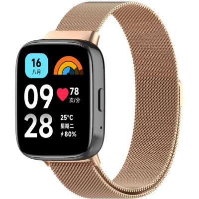 VSECHNONAMOBIL 86496 MILANESE Kovový řemínek pro Xiaomi Redmi Watch 3 Active růžovozlatý – Zboží Živě