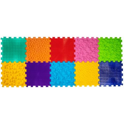 Ortek "Masážní ortopedická podložka Puzzle Mix" 10 modulů – Zboží Dáma