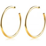 Šperky eshop náušnice z oceli jednoduché velké kruhy zlaté barvy R08.03 – Zboží Mobilmania