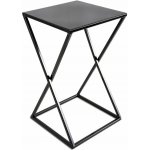 HowHomely STOJAN NA KVĚTINÁČ LOFT5 40x24x24 cm ČERNÁ – Zboží Dáma