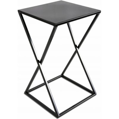 HowHomely STOJAN NA KVĚTINÁČ LOFT5 40x24x24 cm ČERNÁ – Zboží Dáma