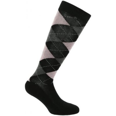Equitheme Jezdecké podkolenky Argyle černá starorůžová – Hledejceny.cz