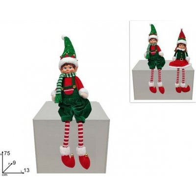 Due Esse Vánoční skřítek Elf 75 cm sedící /1ks – Hledejceny.cz