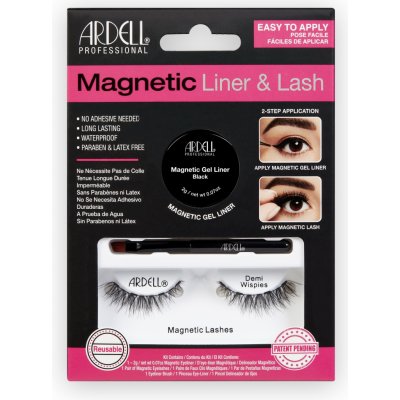 Ardell Magnetické řasy Demi WISPIES s černým magnetickým tekutým linkovačem 2,5 g – Hledejceny.cz